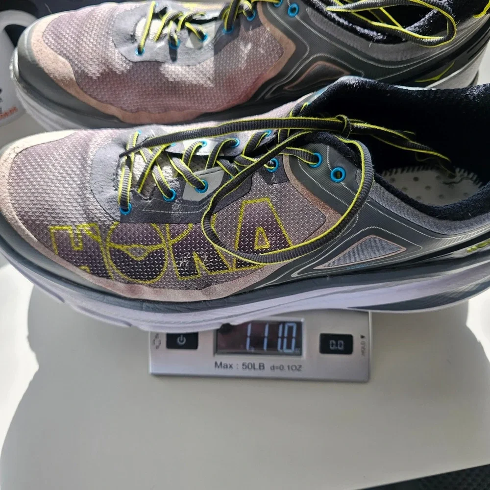 Hoka One One Bondi 4 Men 14 2E Wide Gray Yellow Running Shoes 1012562‎